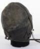 Early Lewis Style Black Leather Flight Helmet with Gosport Tubes - 4