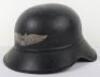 WW2 German Luftschutz (Air Defence) Steel Helmet, - 2