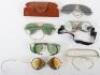 Grouping of Vintage Aviators Sun Glasses / Anti-Glare Flying Glasses