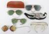 Grouping of Vintage Aviators Sun Glasses / Anti-Glare Flying Glasses - 2