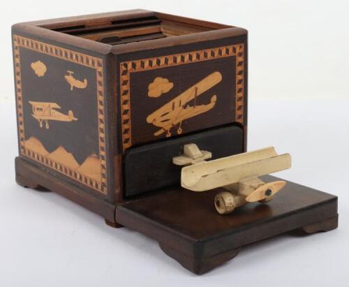 Great War Period Royal Air Force Parquetry Money / Jewellery Box