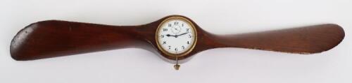 Wooden Propeller with Mounted Clock