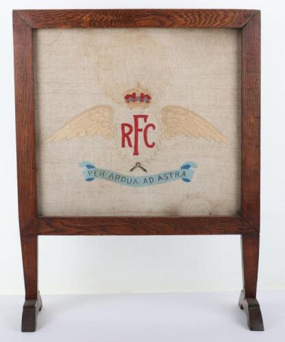 Royal Flying Corps Embroidered Fire Screen