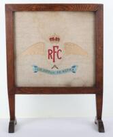 Royal Flying Corps Embroidered Fire Screen