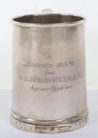 Hallmarked Silver Tankard Presented to the Officers of 149 (B) Squadron by Flight Lieutenant D E Davies DFC AFC