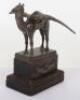 Bronze Royal Air Force No45 Squadron Winged Camel Desk Figure - 3