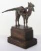 Bronze Royal Air Force No45 Squadron Winged Camel Desk Figure - 4
