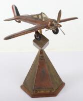 WW2 Period Desk Model of a French Fighter Plane (Morane-Saulnier M.S 406)