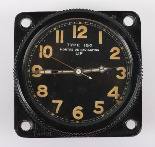 French Aircraft Cockpit Clock