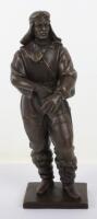 Bronze Figure of a Russian Fighter Pilot