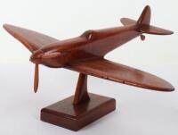 Wooden Desk Model of a WW2 RAF Spitfire