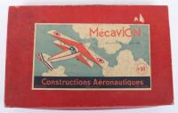 French Mecavion Tinplate Construction Aeronautiques Boxed Aircraft Toy