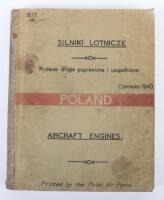 WW2 1943 Printed Manual by the Polish Air Force for Aircraft Engines