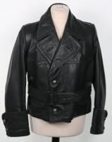 German Green Leather Bomber Style Motorcycle Jacket