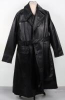 Black Leather Aviators / Motoring Coat Belonging to a Captain Priestnon