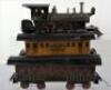 A rare and early gauge I Beggs 4-4-0 live steam locomotive with original Passenger and U.S Postal cars, American 1880s