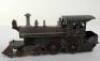 A rare and early gauge I Beggs 4-4-0 live steam locomotive with original Passenger and U.S Postal cars, American 1880s - 3