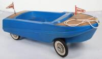 Tri-ang plastic child’s pull-along/ pedal boat, English 1970