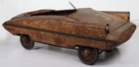 A pressed steel Streamlined child’s pedal car, European circa 1960