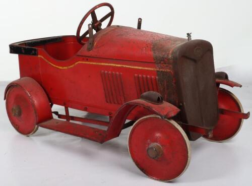 A scarce Leeway pressed steel child’s Saloon pedal car, English 1940s