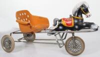 A rare Giordani child’s pedal horse and trap, Italian 1970s