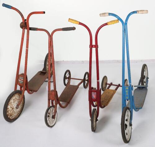 Four assorted child’s scooters, 1960s/70s