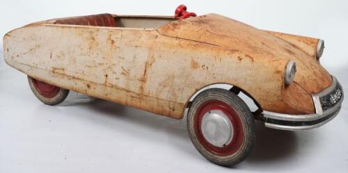 A scarce M & G (Morellett & Guerineae) Citroen DS pressed steel child’s pedal car, French 1964