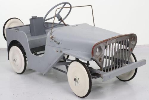 A Tri-ang pressed steel Willie’s Jeep child’s pedal car, English 1960s