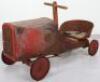 A pressed steel and wooden hand operated child’s car, French 1920s - 2