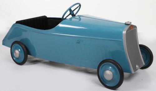 A Eureka pressed steel Bugatti Type 35 Junior child’s pedal Racing car, French 1930s