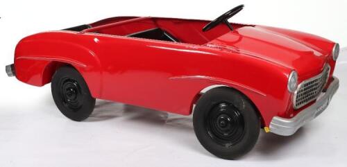 A good and rare two-seater pressed steel child’s pedal car, European circa 1970