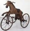 A rare child’s hand propelled chain driven mechanical sit on tricycle horse, French 19th century - 4