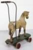 A Lines Brothers painted wooden push-along horse, 1930s - 3