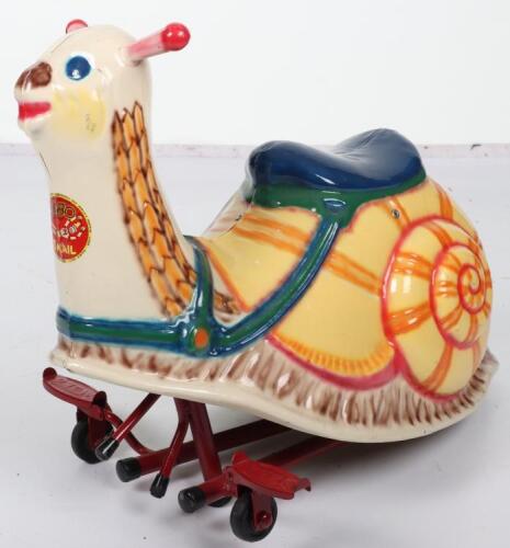 Scarce Mobo Toys Snail Childs Ride Along Toy, circa 1970