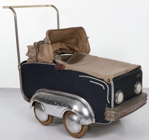 A Torck (Swedish) child’s Dolls pram Motorcar, circa 1930