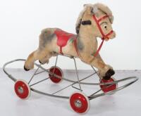 A Glordani child’s pull-along/rocking donkey, Italian 1960s