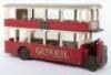 Lines Brothers wooden Double Decker General bus with electric interior light, 1920s