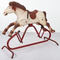 A Marx style moulded plastic medium size child’s Rocking horse, 1960s