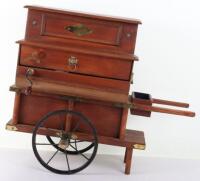 A wooden working model of a hand operated Barrel Organ by H. Downey