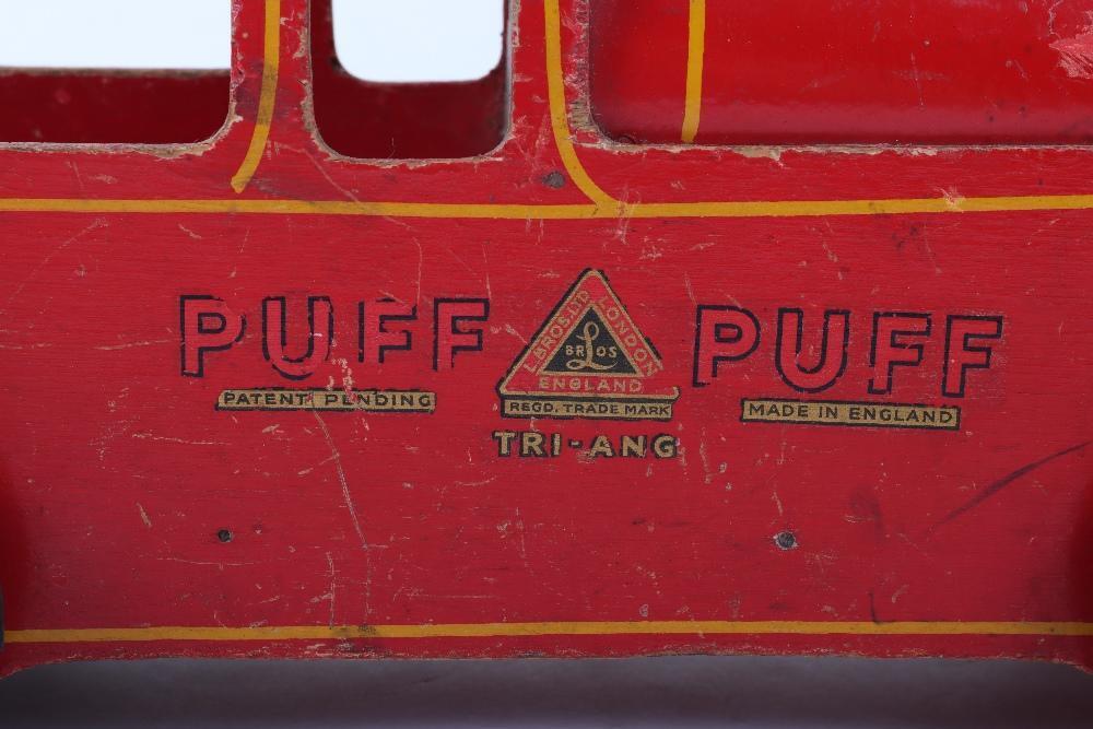Puff Along Tri-ang wooden Puff-Puff pull-along train, 1950s