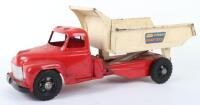 Mettoy cast metal and pressed steel Buddy L Hydraulic Dump Truck, British 1950s