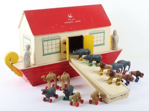 Scarce Tri-ang Noah&rsquo;s Ark complete with animals, circa 1955
