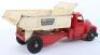 Mettoy cast metal and pressed steel Buddy L Hydraulic Dump Truck, British 1950s - 4