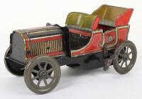 A Hans Eberl tinplate clockwork Open four-seater Tourer, German circa 1910