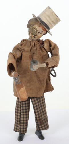 Fernand Martin tinplate clockwork Drunkard figure, French circa 1905