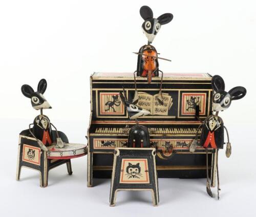 A Marx (England) tinplate clockwork Merrymakers Mouse Band,1930s