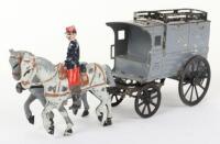 A CR (Rossignol) tinplate Horse Drawn Army wagon, French circa 1900