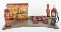 Marx (USA) tinplate Sunny Side Service Station forecourt, circa 1930