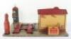 Marx (USA) tinplate Sunny Side Service Station forecourt, circa 1930 - 3