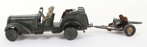 German tinplate clockwork Staff car, German 1930